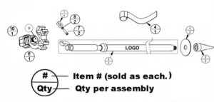 SECO Carlson Aluminum BiPod and Tripod parts diagram